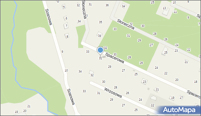 Hipolitów, Spacerowa, 31, mapa Hipolitów