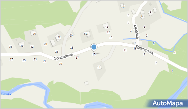 Izdebnik, Spacerowa, 15, mapa Izdebnik