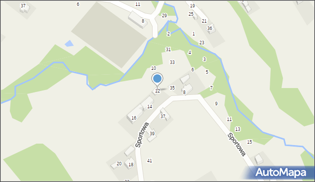 Izdebnik, Sportowa, 12, mapa Izdebnik