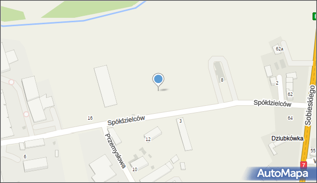 Jabłonka, Spółdzielców, 14, mapa Jabłonka