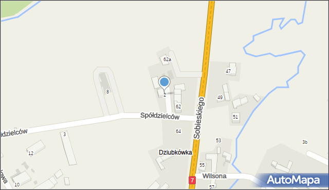 Jabłonka, Spółdzielców, 2, mapa Jabłonka