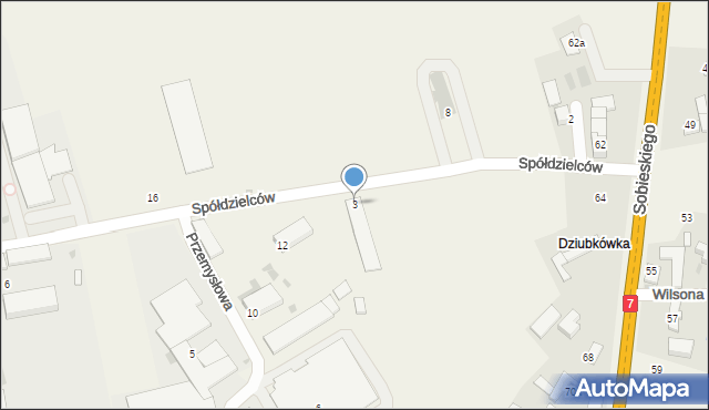 Jabłonka, Spółdzielców, 3, mapa Jabłonka