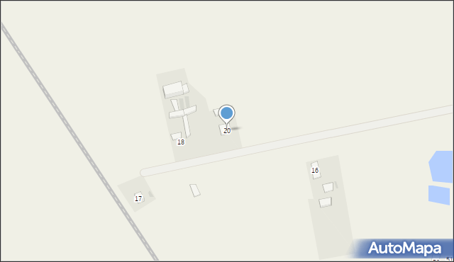 Jaksice, Spółdzielcza, 20, mapa Jaksice