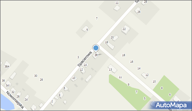 Jamielnik, Spacerowa, 16, mapa Jamielnik