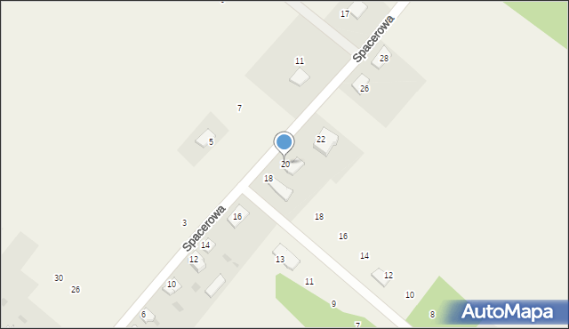 Jamielnik, Spacerowa, 20, mapa Jamielnik