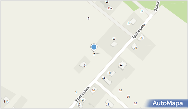 Jamielnik, Spacerowa, 7, mapa Jamielnik