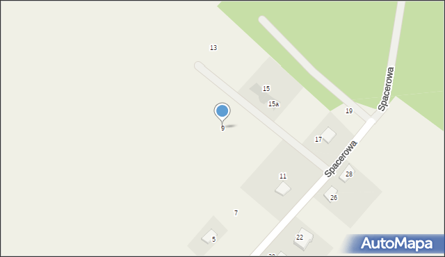 Jamielnik, Spacerowa, 9, mapa Jamielnik
