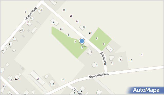 Jamielnik, Spokojna, 5, mapa Jamielnik