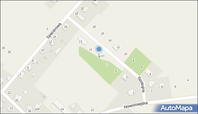 Jamielnik, Spokojna, 9, mapa Jamielnik