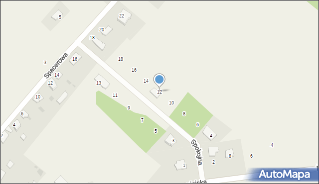 Jamielnik, Spokojna, 12, mapa Jamielnik
