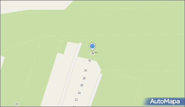 Jamno, Spacerowa, 34, mapa Jamno