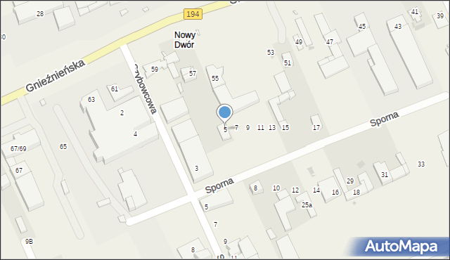 Janikowo, Sporna, 5, mapa Janikowo