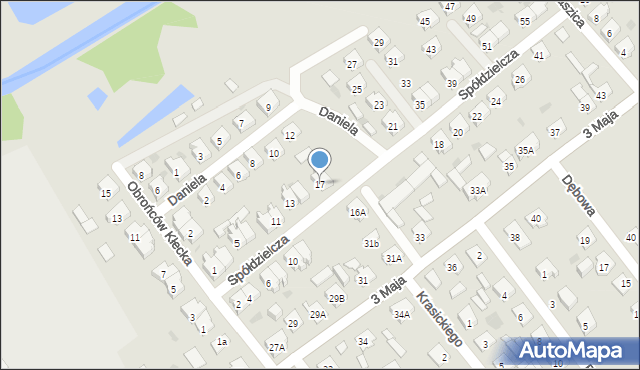 Janowiec Wielkopolski, Spółdzielcza, 17, mapa Janowiec Wielkopolski