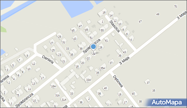 Janowiec Wielkopolski, Spółdzielcza, 24, mapa Janowiec Wielkopolski