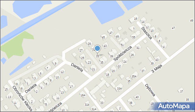 Janowiec Wielkopolski, Spółdzielcza, 33, mapa Janowiec Wielkopolski