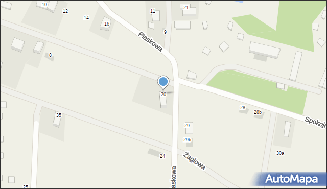 Jantar, Spokojna, 20, mapa Jantar