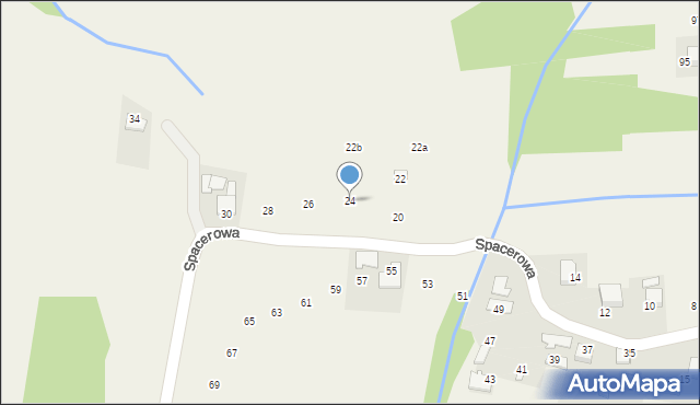 Jaśkowice, Spacerowa, 24, mapa Jaśkowice