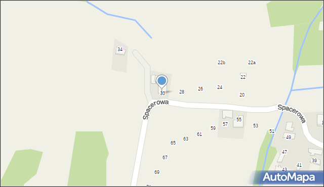 Jaśkowice, Spacerowa, 30, mapa Jaśkowice