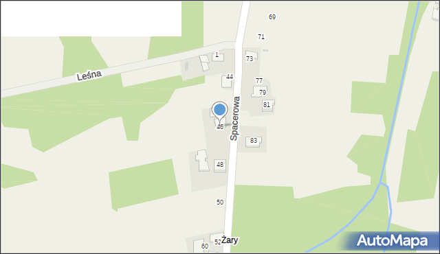 Jaśkowice, Spacerowa, 46, mapa Jaśkowice