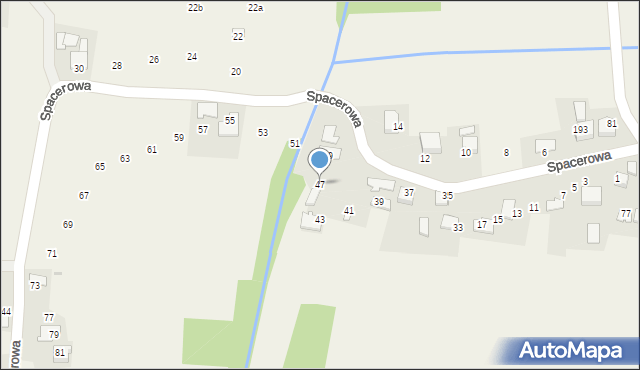 Jaśkowice, Spacerowa, 47, mapa Jaśkowice