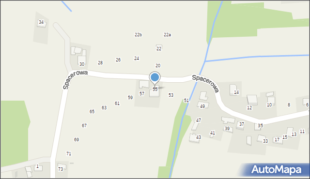Jaśkowice, Spacerowa, 55, mapa Jaśkowice