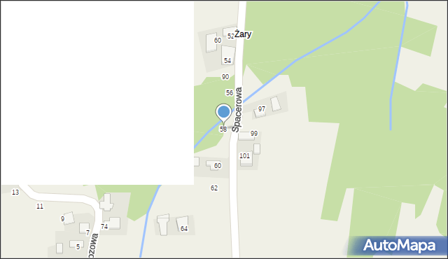 Jaśkowice, Spacerowa, 58, mapa Jaśkowice