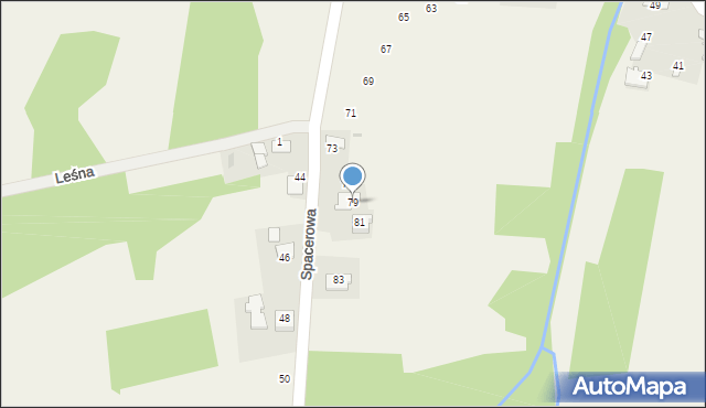 Jaśkowice, Spacerowa, 79, mapa Jaśkowice