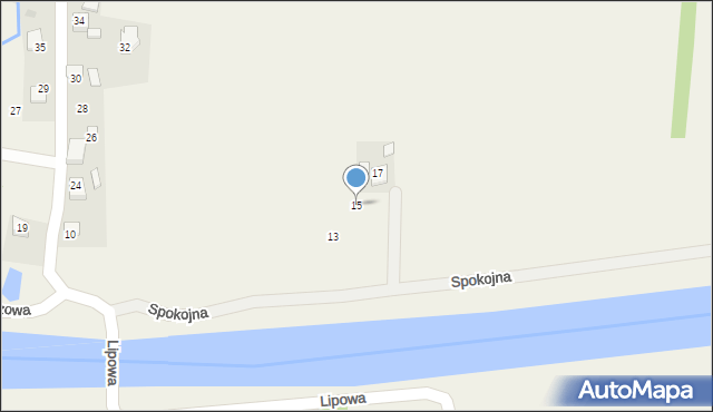Jaśkowice, Spokojna, 15, mapa Jaśkowice