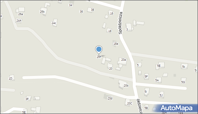Jastrzębie-Zdrój, Spółdzielcza, 20f, mapa Jastrzębie-Zdrój