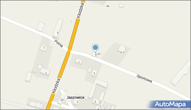 Jaszowice, Sportowa, 2, mapa Jaszowice