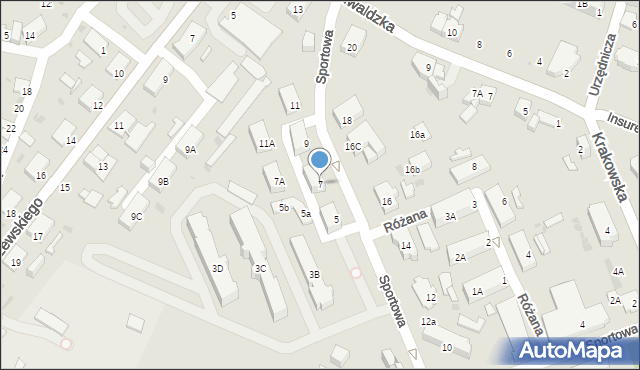 Jaworzno, Sportowa, 7, mapa Jaworzno