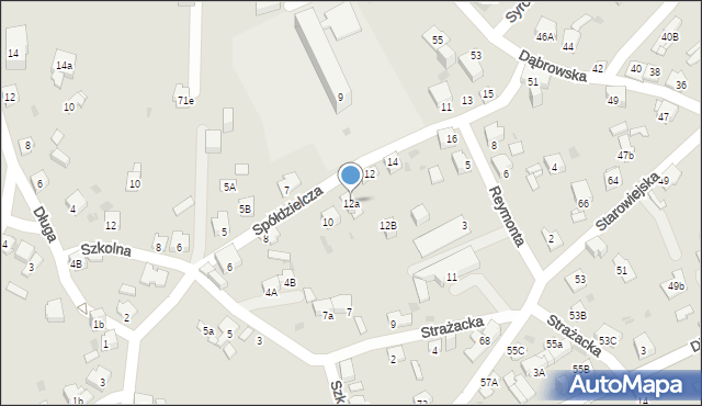 Jaworzno, Spółdzielcza, 12a, mapa Jaworzno