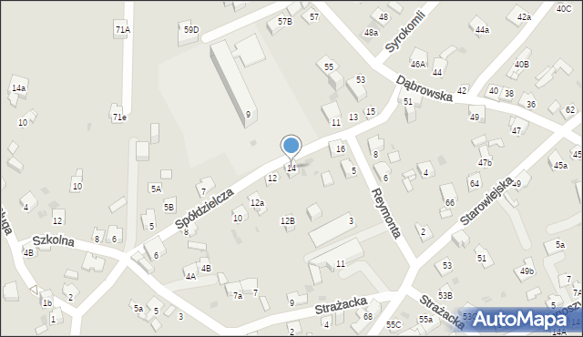 Jaworzno, Spółdzielcza, 14, mapa Jaworzno