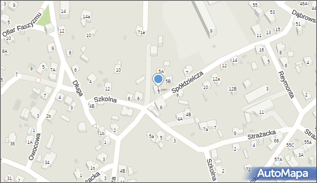 Jaworzno, Spółdzielcza, 5, mapa Jaworzno