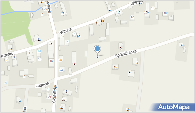 Jegłowa, Spółdzielcza, 3, mapa Jegłowa