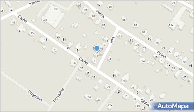 Jelcz-Laskowice, Spokojna, 3, mapa Jelcz-Laskowice