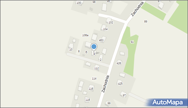 Jerzmanowice, Spokojna, 4, mapa Jerzmanowice