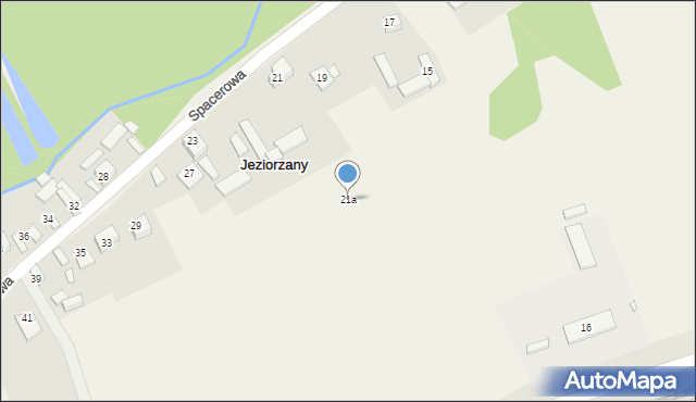 Jeziorzany, Spacerowa, 21a, mapa Jeziorzany