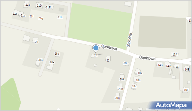 Jeżów Sudecki, Sportowa, 24, mapa Jeżów Sudecki