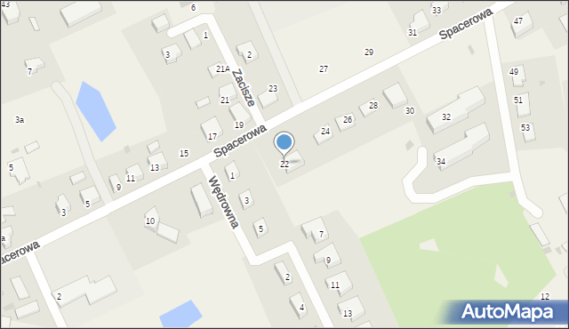 Jonkowo, Spacerowa, 22, mapa Jonkowo