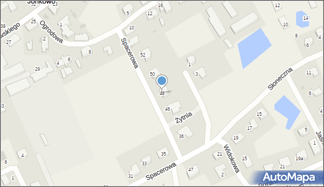 Jonkowo, Spacerowa, 48, mapa Jonkowo