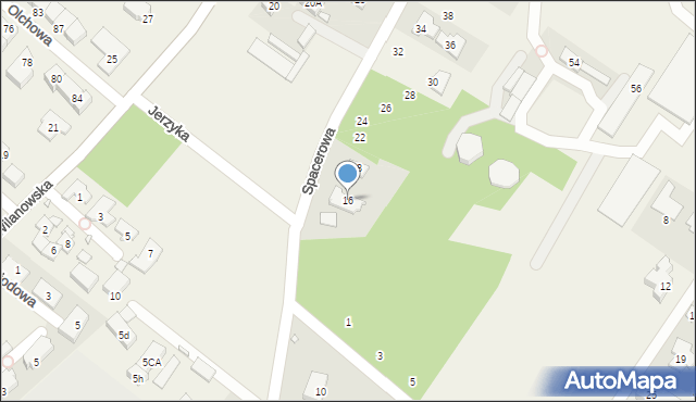 Józefosław, Spacerowa, 16, mapa Józefosław
