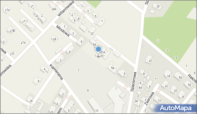 Józefosław, Spacerowa, 5h, mapa Józefosław