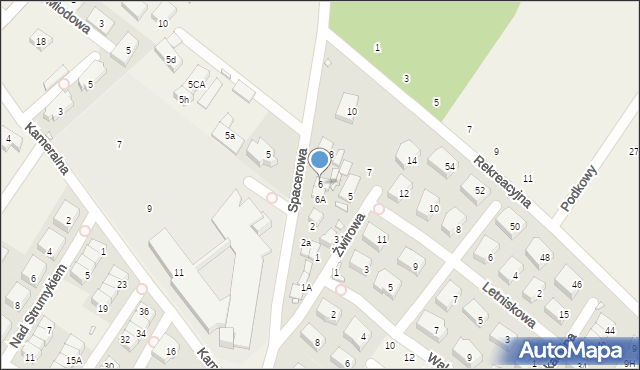 Józefosław, Spacerowa, 6, mapa Józefosław