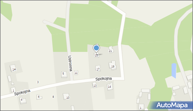 Józefów, Spokojna, 15, mapa Józefów