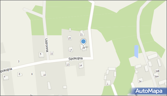 Józefów, Spokojna, 19, mapa Józefów