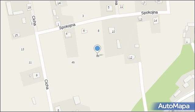 Józefów, Spokojna, 8b, mapa Józefów