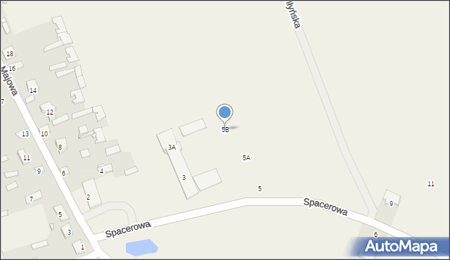 Juchnowiec Dolny, Spacerowa, 5B, mapa Juchnowiec Dolny