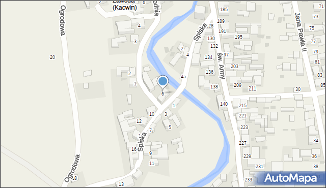 Kacwin, Spiska, 6, mapa Kacwin