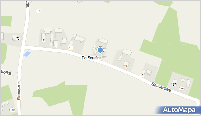 Kaczaki, Spacerowa, 7, mapa Kaczaki